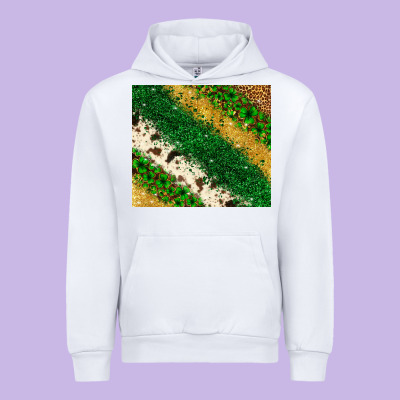 St. Patrick's Day Leopard Cowhide Glitter Tumbler Urban Hoodie Designed By Neo Western