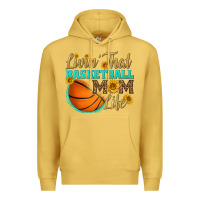 Antique Gold livin' that basketball mom life Premium Hoodie - HRA Design Shop