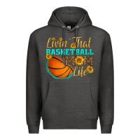 Charcoal Heather livin' that basketball mom life Premium Hoodie - HRA Design Shop