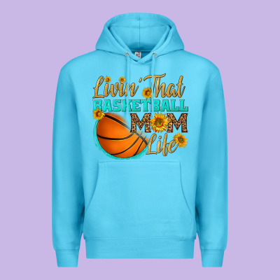 Livin' That Basketball Mom Life Premium Hoodie Designed By Hra Design Shop