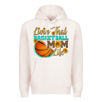 Pale Pink livin' that basketball mom life Premium Hoodie - HRA Design Shop