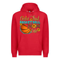 Red livin' that basketball mom life Premium Hoodie - HRA Design Shop