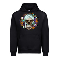 Black Halloween Skeleton Urban Hoodie - CowhideDigitalArt