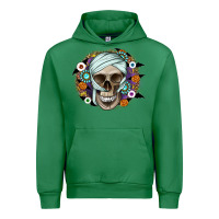 Emerald Halloween Skeleton Urban Hoodie - CowhideDigitalArt