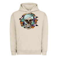 Pigment French Oak Halloween Skeleton Urban Hoodie - CowhideDigitalArt