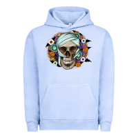 Pigment Grape Ice Halloween Skeleton Urban Hoodie - CowhideDigitalArt