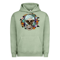 Pigment Oil Green Halloween Skeleton Urban Hoodie - CowhideDigitalArt
