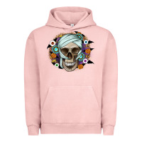 Pigment Salmon Halloween Skeleton Urban Hoodie - CowhideDigitalArt