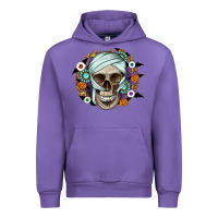 Tulip Halloween Skeleton Urban Hoodie - CowhideDigitalArt