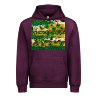 Mauve Wine St. Patrick's Day leopard cowhide shamrock tumbler Urban Hoodie - Neo Western