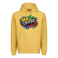 Antique Gold austism Premium Hoodie - SublimationCraftShop