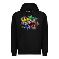 Black austism Premium Hoodie - SublimationCraftShop
