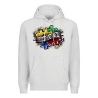 Dove Grey austism Premium Hoodie - SublimationCraftShop