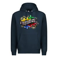 Navy austism Premium Hoodie - SublimationCraftShop