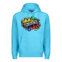 Ocean Blue austism Premium Hoodie - SublimationCraftShop