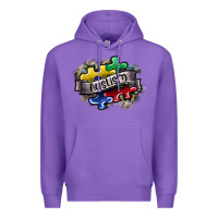 Purple austism Premium Hoodie - SublimationCraftShop