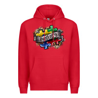 Red austism Premium Hoodie - SublimationCraftShop