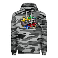Slate Camo austism Premium Hoodie - SublimationCraftShop