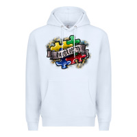 White austism Premium Hoodie - SublimationCraftShop