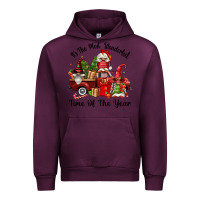 Mauve Wine its the most wonderful time of the year Urban Hoodie - FaDigitalArtStudio