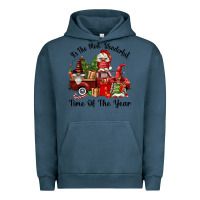 Pigment Midnight Navy its the most wonderful time of the year Urban Hoodie - FaDigitalArtStudio