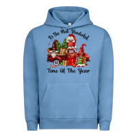 Pigment Pebble Blue its the most wonderful time of the year Urban Hoodie - FaDigitalArtStudio