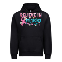 Black believe in miracles with ribbon Urban Hoodie - HRA Design Shop