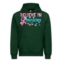 Forest Green believe in miracles with ribbon Urban Hoodie - HRA Design Shop