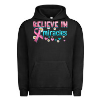 Pigment Black believe in miracles with ribbon Urban Hoodie - HRA Design Shop