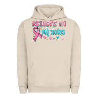 Pigment French Oak believe in miracles with ribbon Urban Hoodie - HRA Design Shop