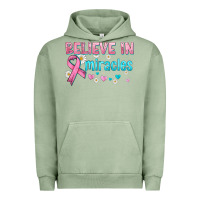 Pigment Oil Green believe in miracles with ribbon Urban Hoodie - HRA Design Shop