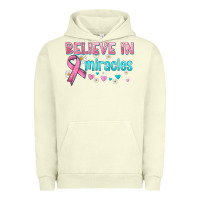 Pigment Pistachio believe in miracles with ribbon Urban Hoodie - HRA Design Shop