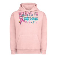 Pigment Salmon believe in miracles with ribbon Urban Hoodie - HRA Design Shop