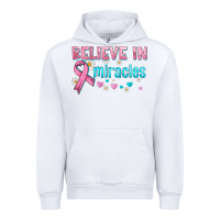 White believe in miracles with ribbon Urban Hoodie - HRA Design Shop