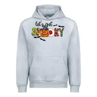 Heather Grey Let's Get Spooky Urban Hoodie - CowhideDigitalArt