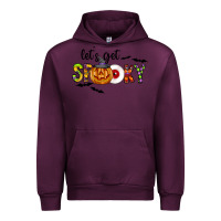 Mauve Wine Let's Get Spooky Urban Hoodie - CowhideDigitalArt