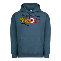 Pigment Midnight Navy Let's Get Spooky Urban Hoodie - CowhideDigitalArt