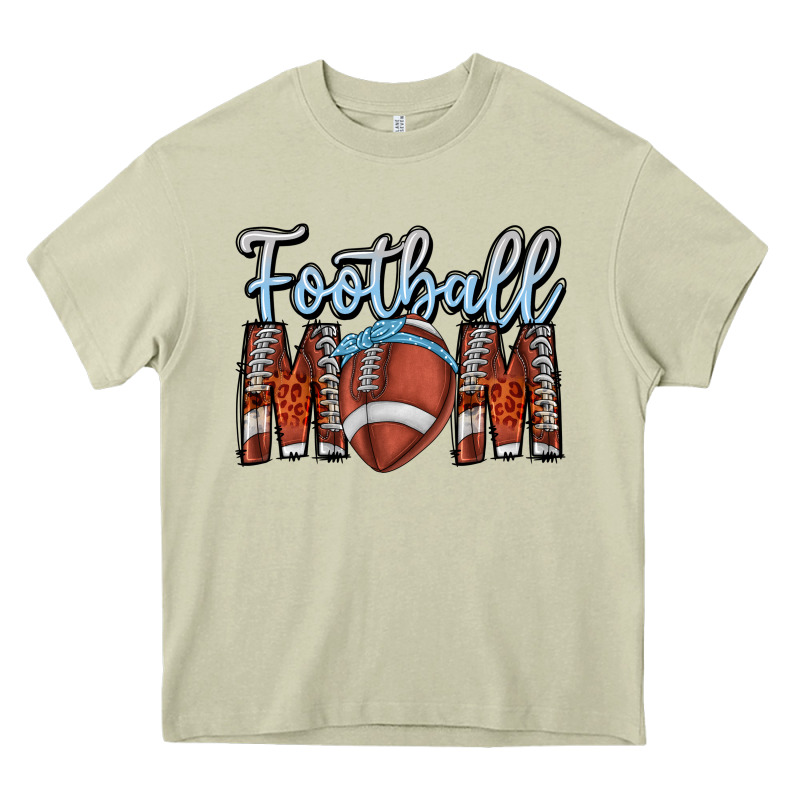 Football Mom Heavy Core Tee by CowhideDigitalArt | Teevron