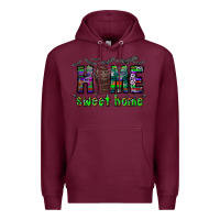 Burgundy home sweet home Premium Hoodie - CowhideDigitalArt