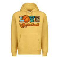 Antique Gold love basketball Premium Hoodie - HRA Design Shop