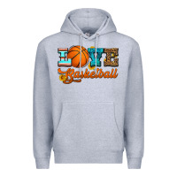 Heather Grey love basketball Premium Hoodie - HRA Design Shop