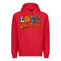 Red love basketball Premium Hoodie - HRA Design Shop