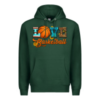 Sports Green love basketball Premium Hoodie - HRA Design Shop
