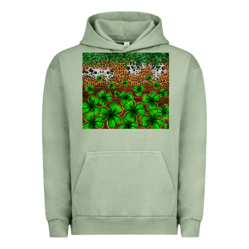 St. Patrick's Day Leopard Cowhide Tumbler Urban Hoodie by Neo Western | Teevron