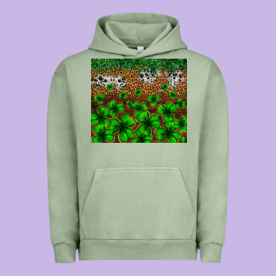 St. Patrick's Day Leopard Cowhide Tumbler Urban Hoodie Designed By Neo Western