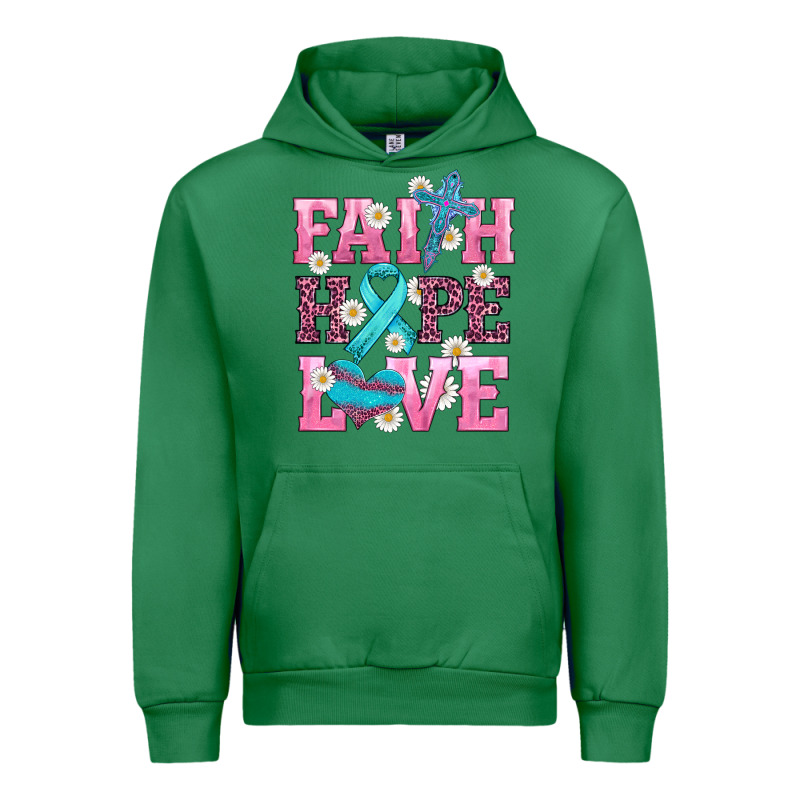 Faith Hope Love  Cross And Ribbon Urban Hoodie by HRA Design Shop | Teevron