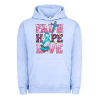 Pigment Grape Ice faith hope love  cross and ribbon Urban Hoodie - HRA Design Shop