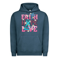 Pigment Midnight Navy faith hope love  cross and ribbon Urban Hoodie - HRA Design Shop