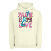 Pigment Pistachio faith hope love  cross and ribbon Urban Hoodie - HRA Design Shop