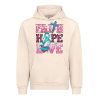 Sandshell faith hope love  cross and ribbon Urban Hoodie - HRA Design Shop